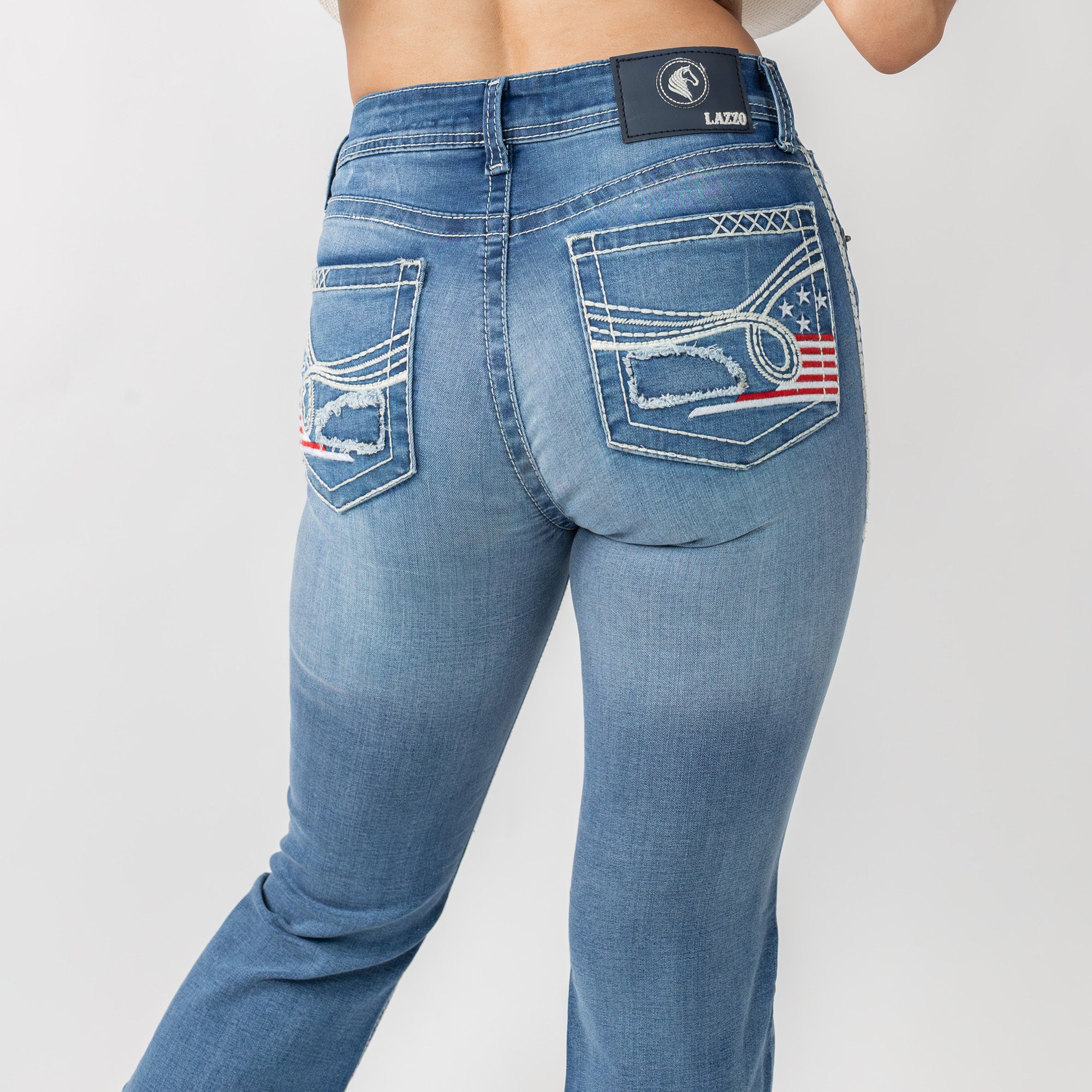 Image of Lazzo style 309 American Flag Jeans