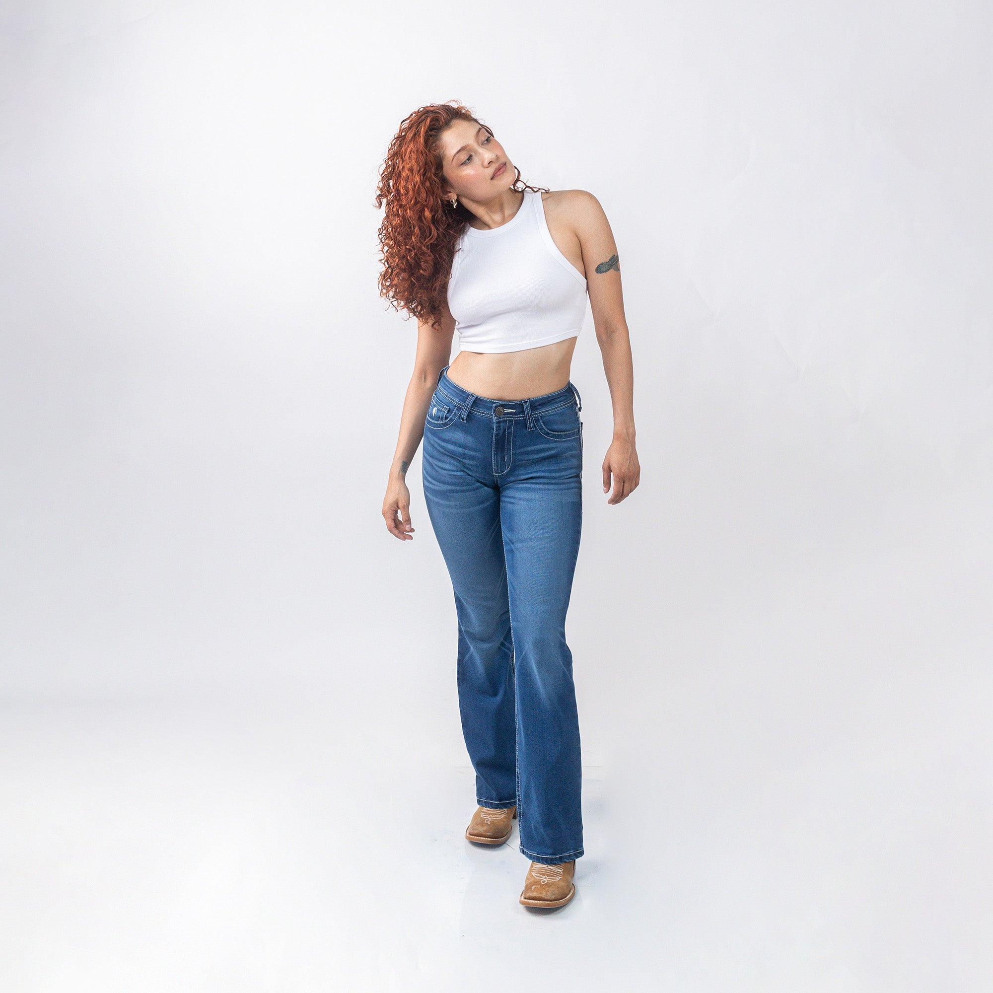 Lazzo style 307 Floral Western Style Jeans