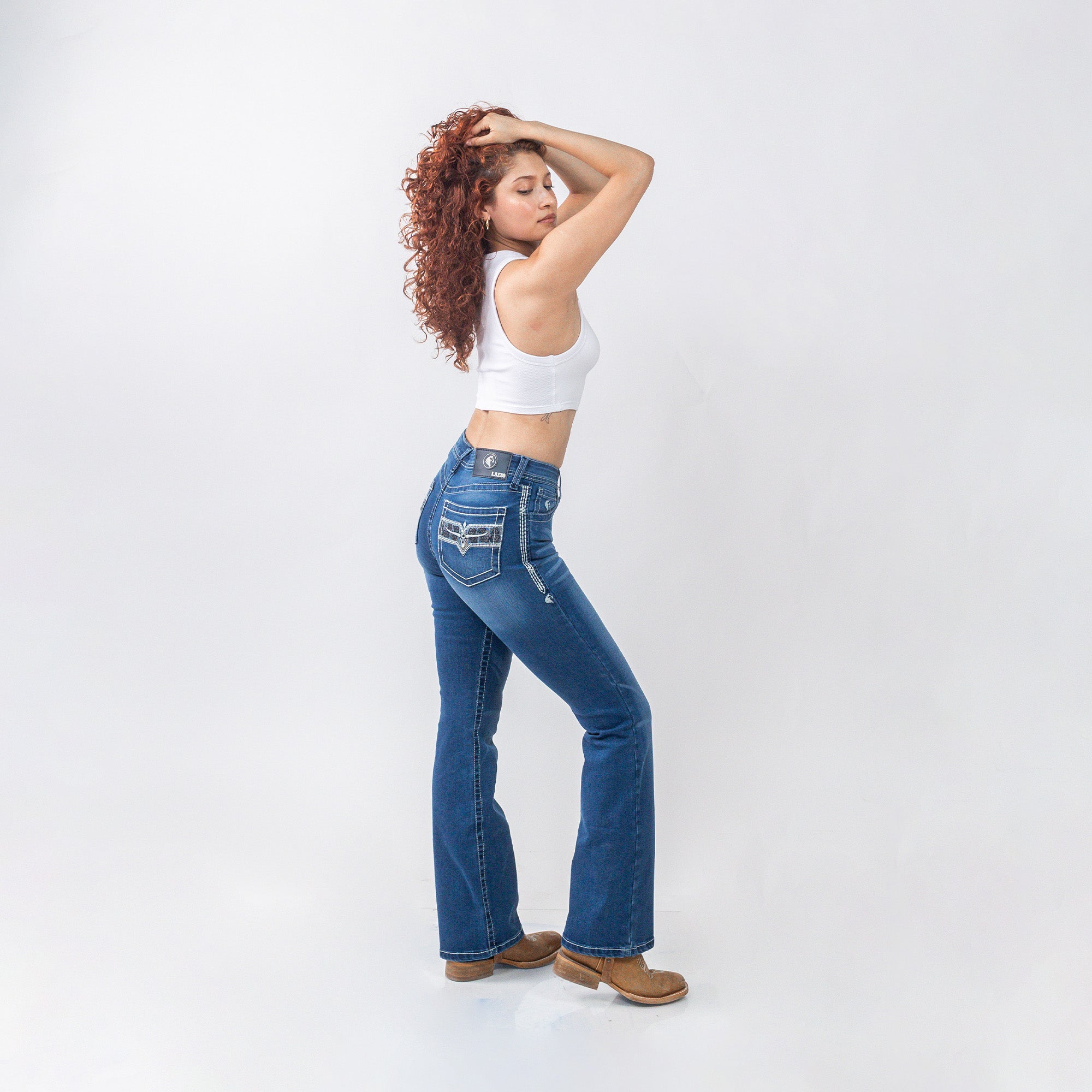 Lazzo style 307 Floral Western Style Jeans