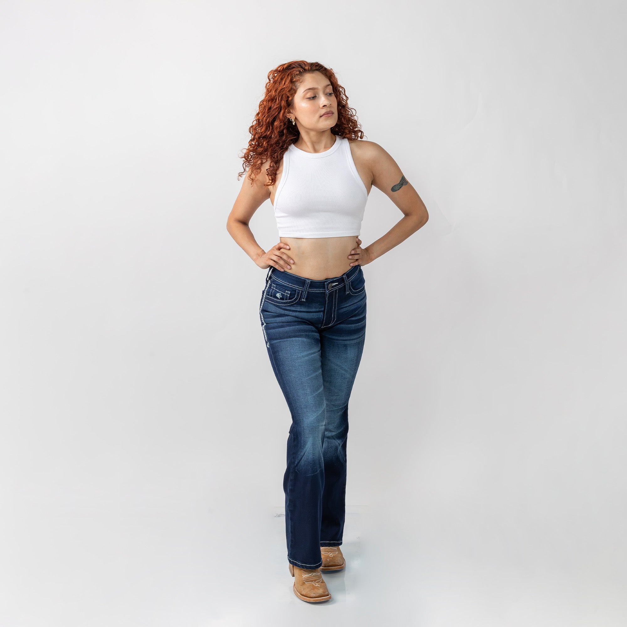 Image of Lazzo style 313 Fleur de Lis Classic Jeans