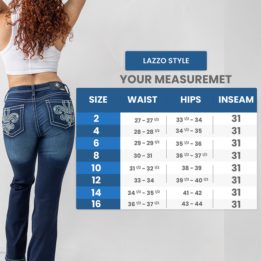 Image of Lazzo style 313 Fleur de Lis Classic Jeans