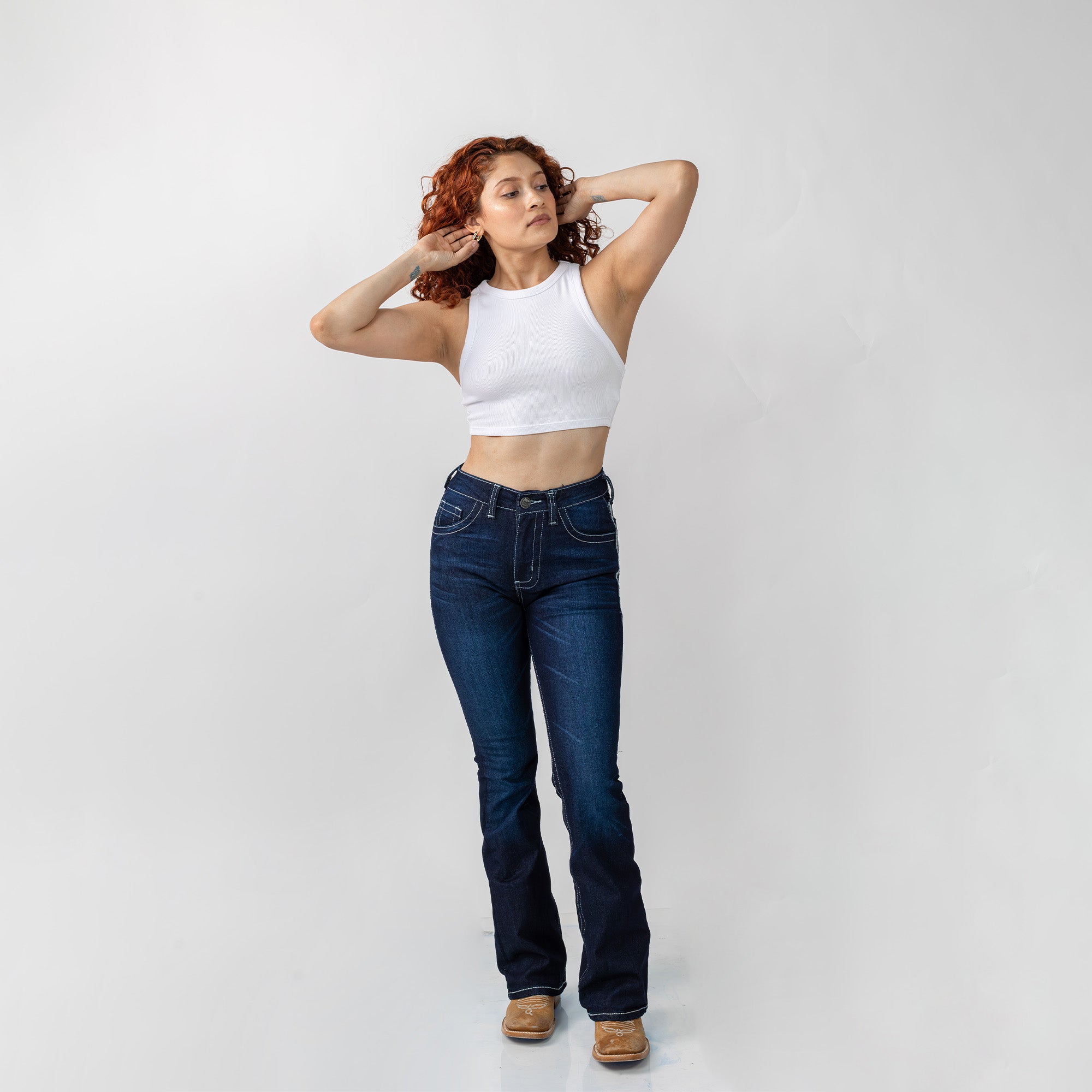 Image of Lazzo style 314 Inverted Fleur de Lis Jeans