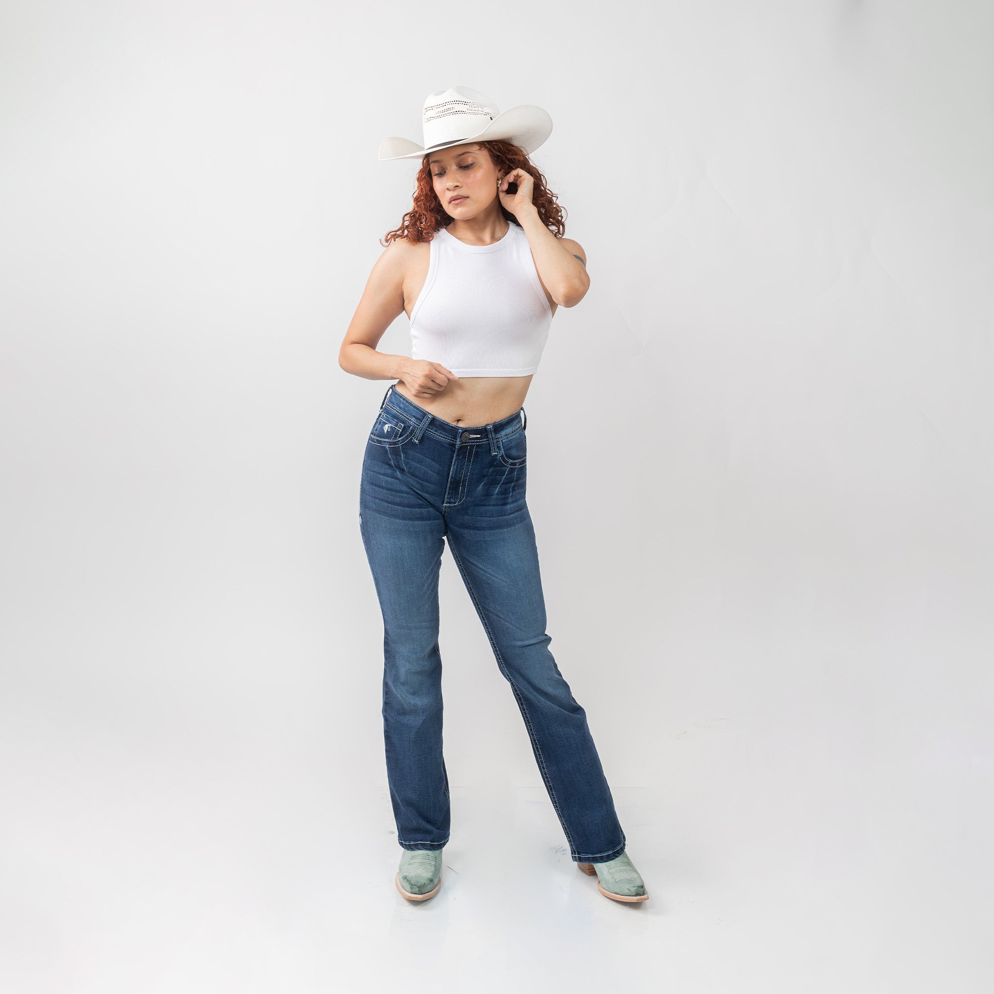 Image of Lazzo style 304 Embroidery Inspired by Native Motifs Jeans