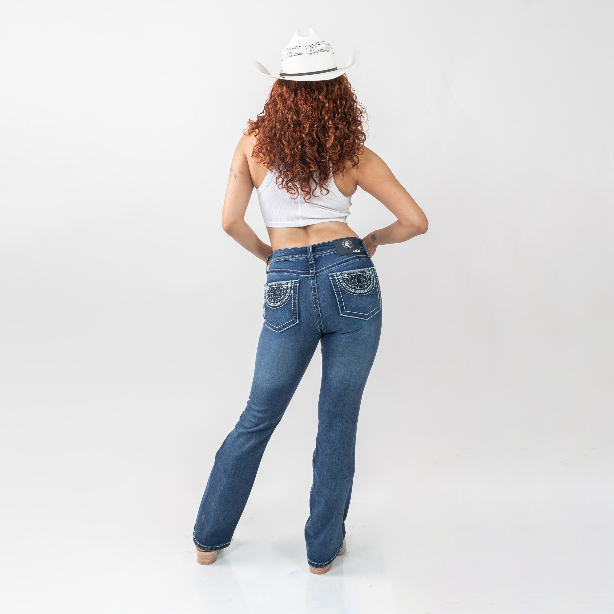 Image of Lazzo style 304 Embroidery Inspired by Native Motifs Jeans