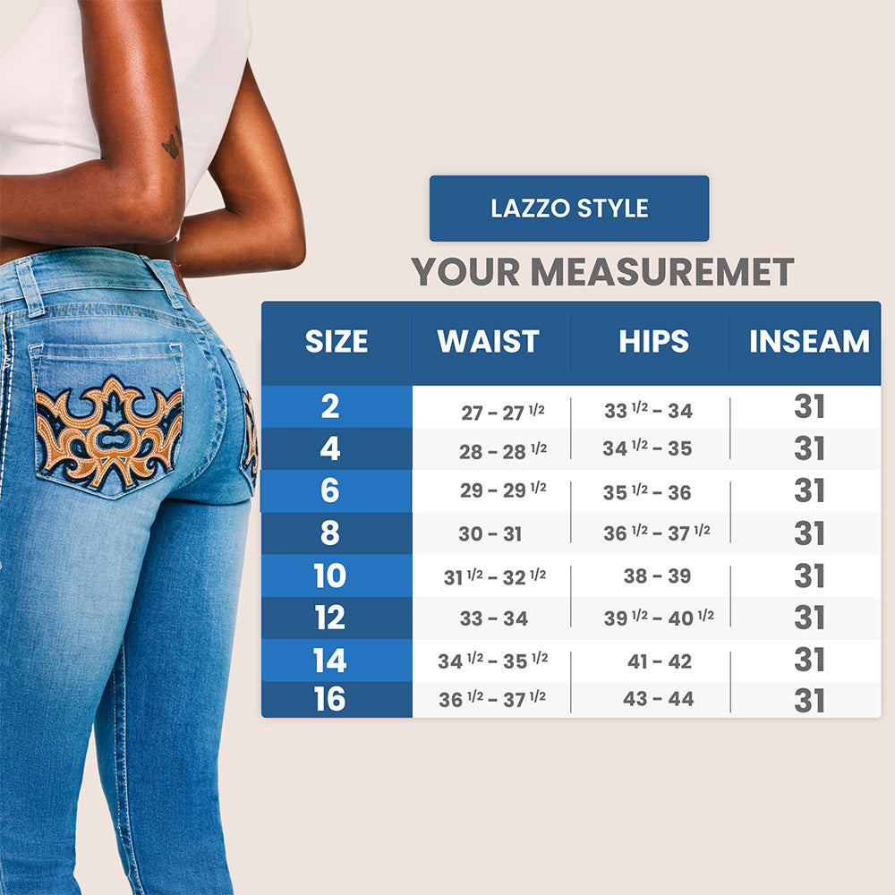 Image of Lazzo | Sophisticated P .U. Leather appliqué Boot-Cut Jeans